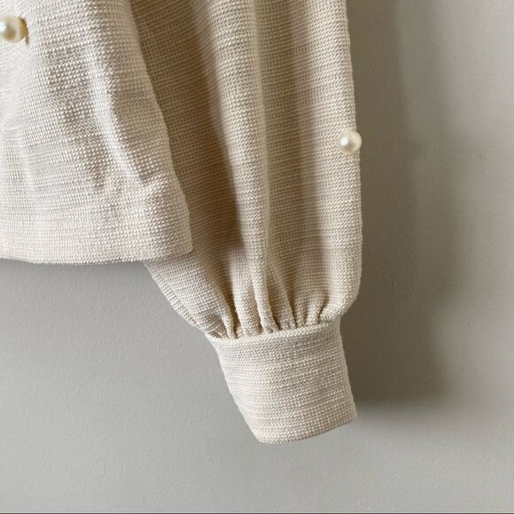 ZARA-PEARL Textured Balloon Sleeve Pullover (Medium) - Picture 6 of 10